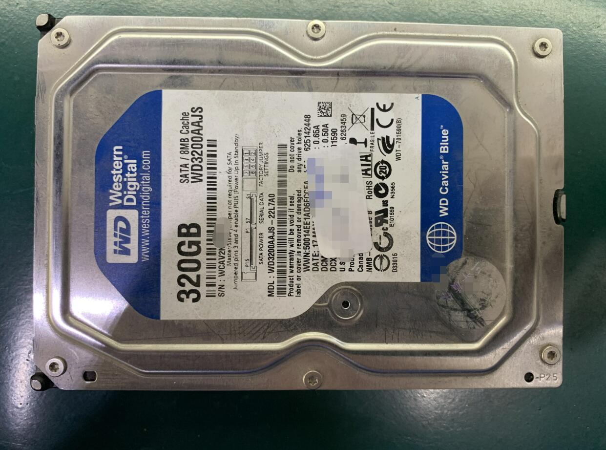 wd320g wd3200aajs 台式机硬盘恢复成功